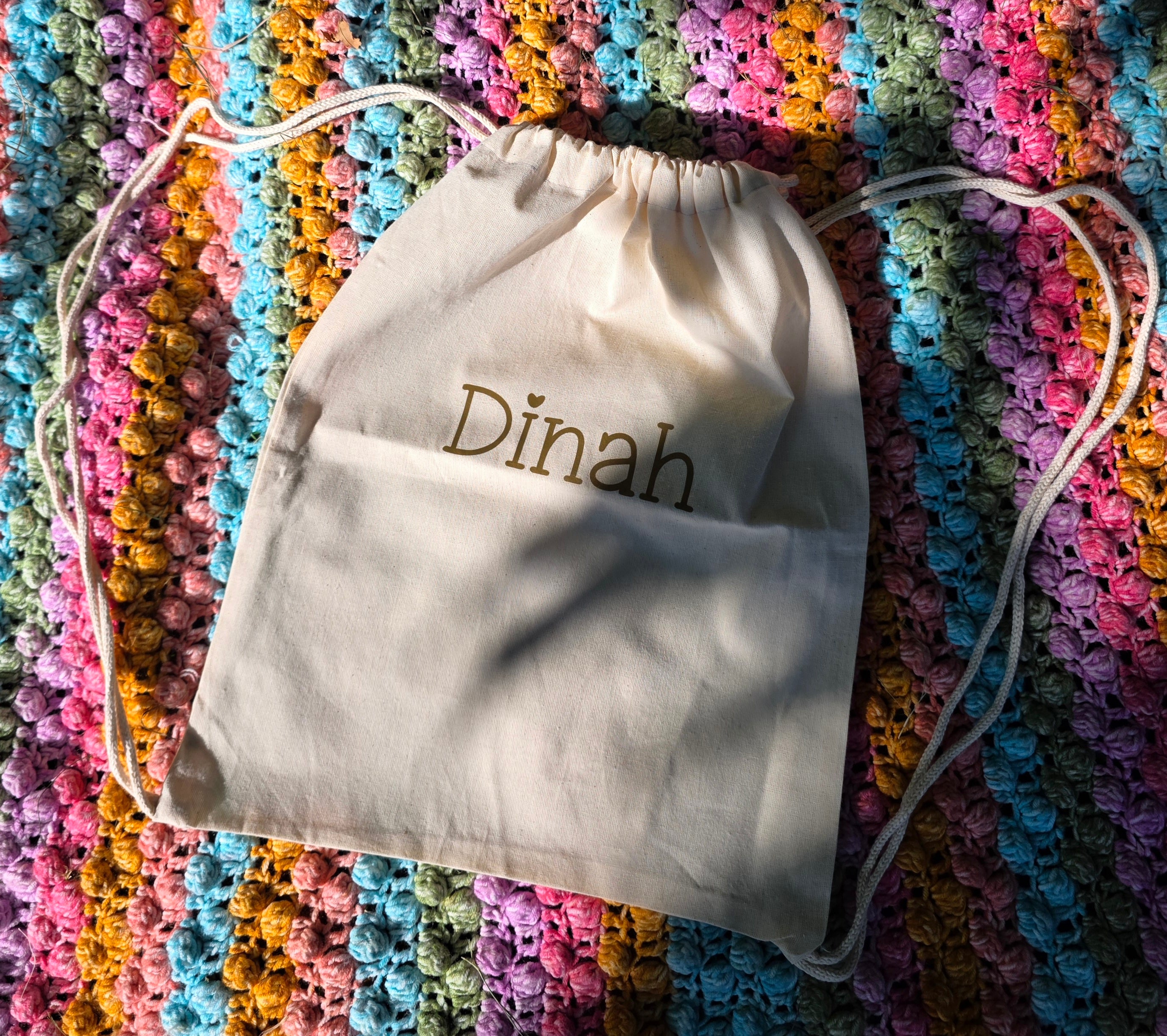 Personalised Canvas Drawstring Bag