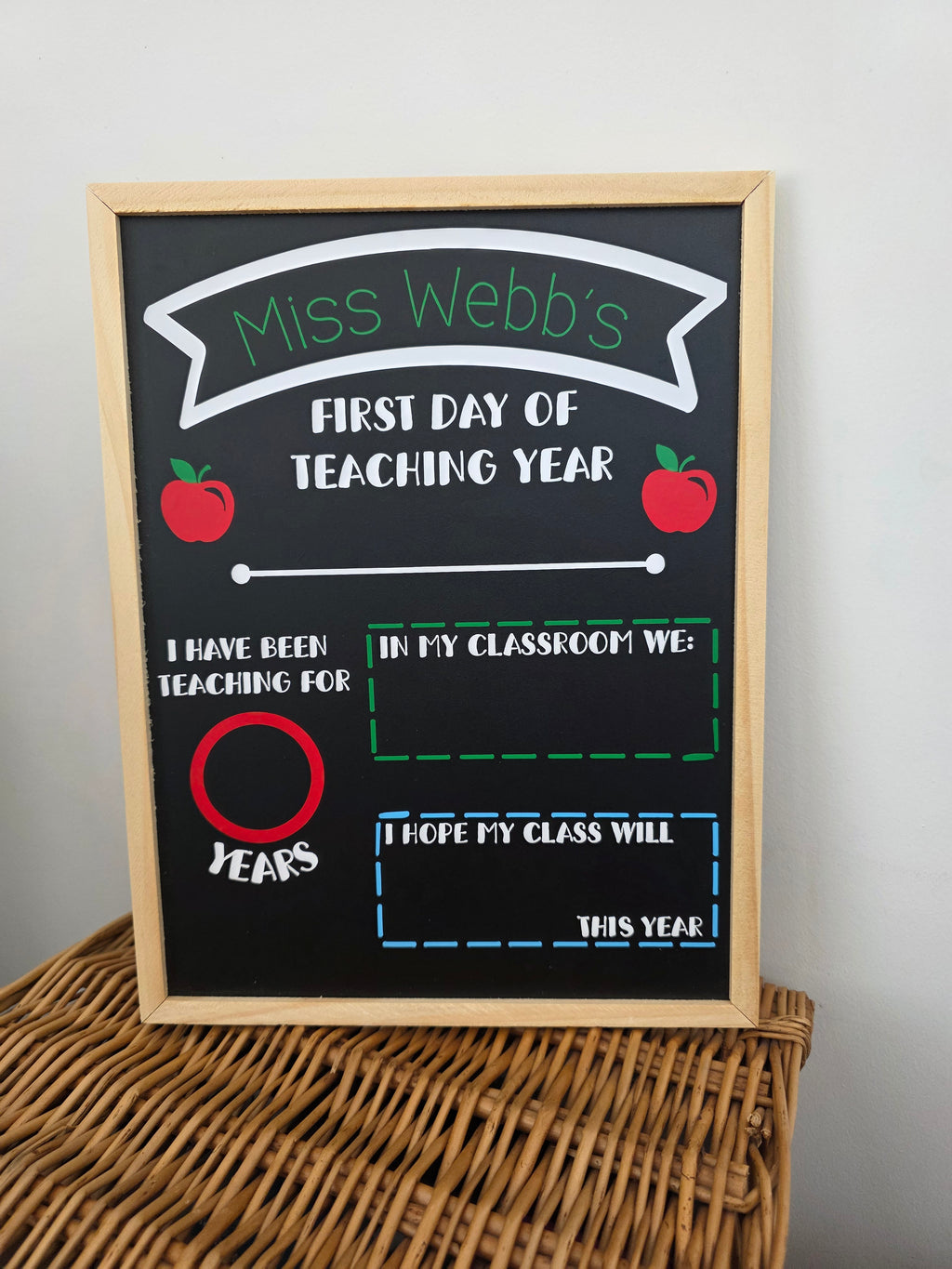 Personalised "First Day of Teaching" Blackboard